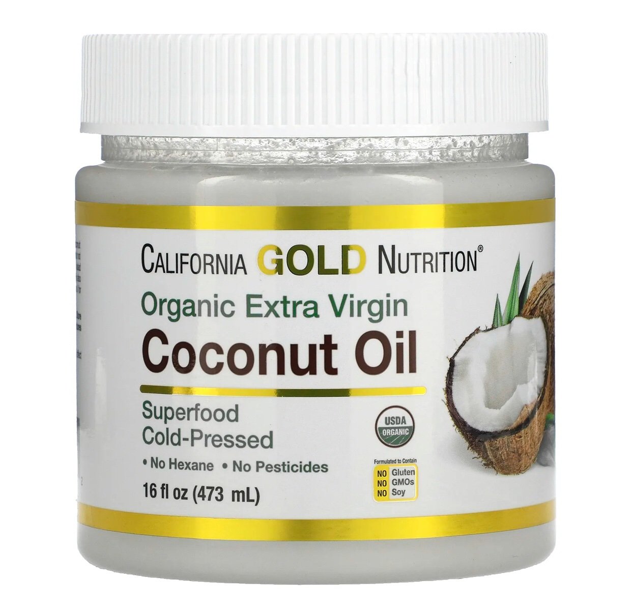 img_2923 CALIFORNIA GOLD- 473mL كاليفورنيا جولد نيوتريشن العناصر الغذائية، زيت جوز الهند، زيوت خام، 16أونصة من زيت جوز الهند - الصورة 1