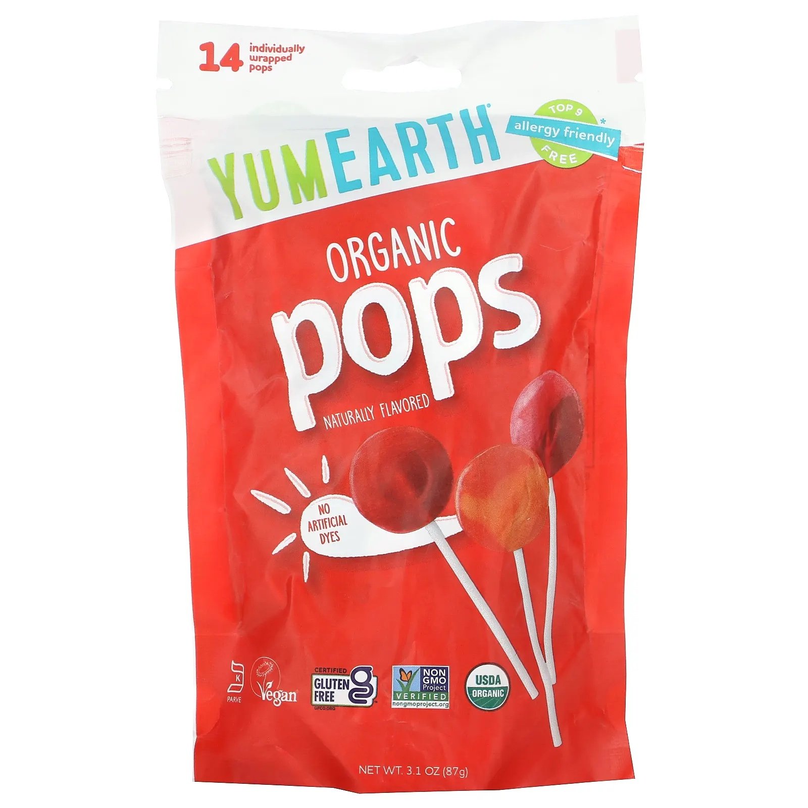 img_9249 YUM EARTH -14pcs مصاصات عضوية يم ايرث - الصورة 1