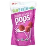 YUM EARTH -14pcs مصاصات عضوية  يم ايرث بنكهة الفراوله