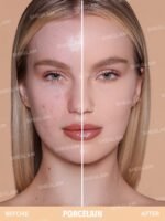 ⁦SHEGLAM- PORCELAIN 11g بودرة أساس شيغلام سكين فوكس عالية التغطية⁩ - الصورة ⁦2⁩