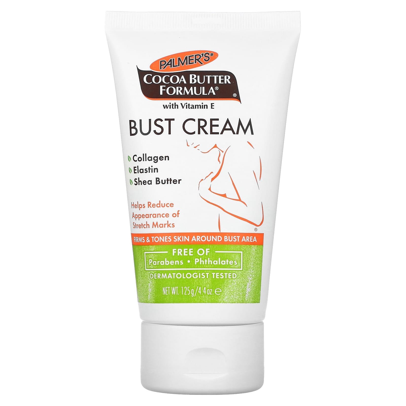 img_4700 PALMERS BUST CREAM- كريم تكبير الصدر بتركيبة زبدة الكاكاو مع فيتامين إي من بالمرز، 4.4 أونصة (125 جم) - الصورة 1
