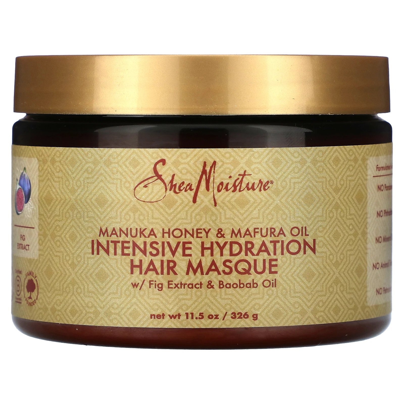 img_5006 SHEA MOISTURE- شيا مويستشر قناع ترطيب مكثف للشعر بعسل المانوكا وزيت المافورا، ١١.٥ أونصة (٣٢٦ غرامًا) - الصورة 1