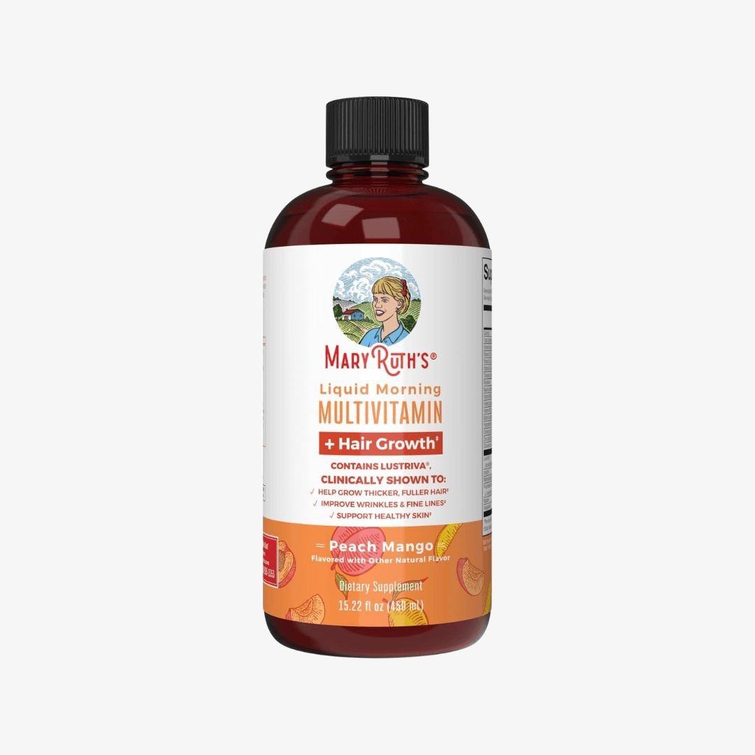 fe94f37f-2156-415c-b066-547b768aa4fb MARY RUTH’s 450ml- فيتامينات ماري روث المتعددة لنمو الشعر بنكهة الخوخ والمانجو - الصورة 1