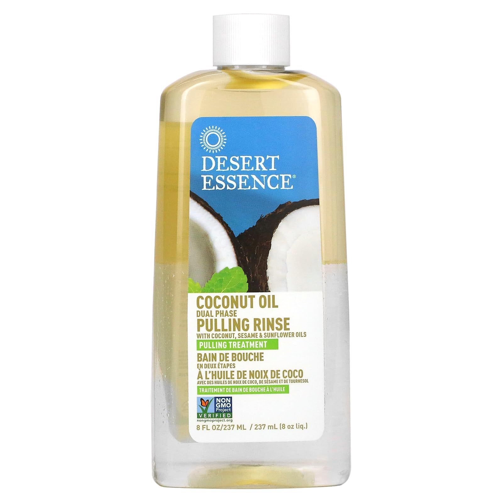 290b2526-fd35-4fef-89f3-8b3b4eb7391d DESERT ESSENCE- زيت جوز الهند من ديزرت إيسنس، ثنائي المرحلة، غسول سحب، 8 أونصة سائلة (237 مل) - الصورة 1