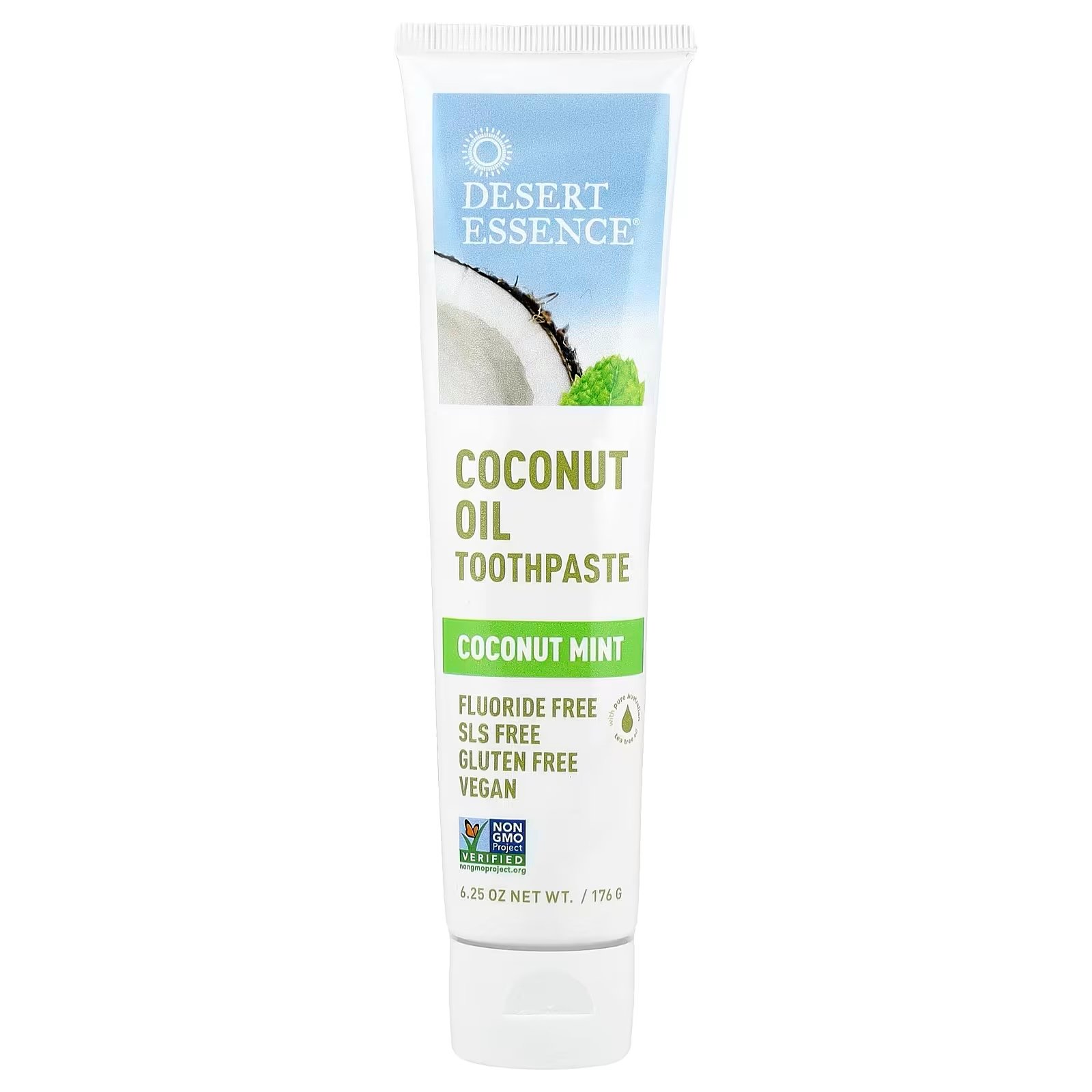 img_6755-2 DESERT ESSENCE- COCONUT معجون أسنان بزيت جوز الهند من ديزرت إسنس 176 جرام - الصورة 1