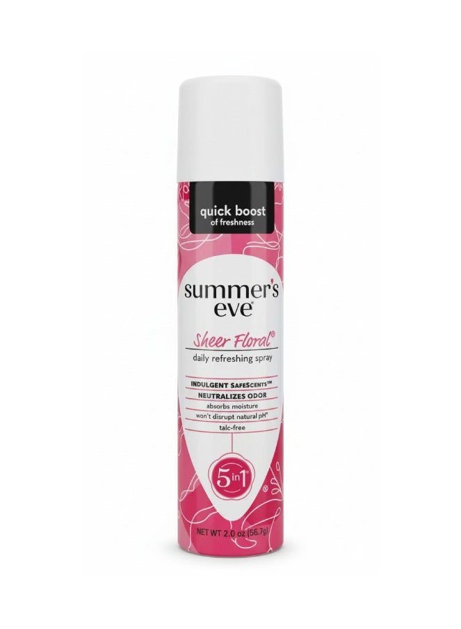 54cca91f-eb6c-4ba8-9ac2-1df784110931 SUMMERS EVE-SHEER FLORAL بخاخ منعش يومي برائحة الزهور من سمرز إيف، 56.7g - الصورة 1