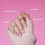 ⁦LA GIRL-أظافر صناعية لامعة للغاية، أطراف أظافر جل لامعة، GNT154 طرف فرنسي أنيق، طقم من 25 قطعة⁩ - الصورة ⁦3⁩