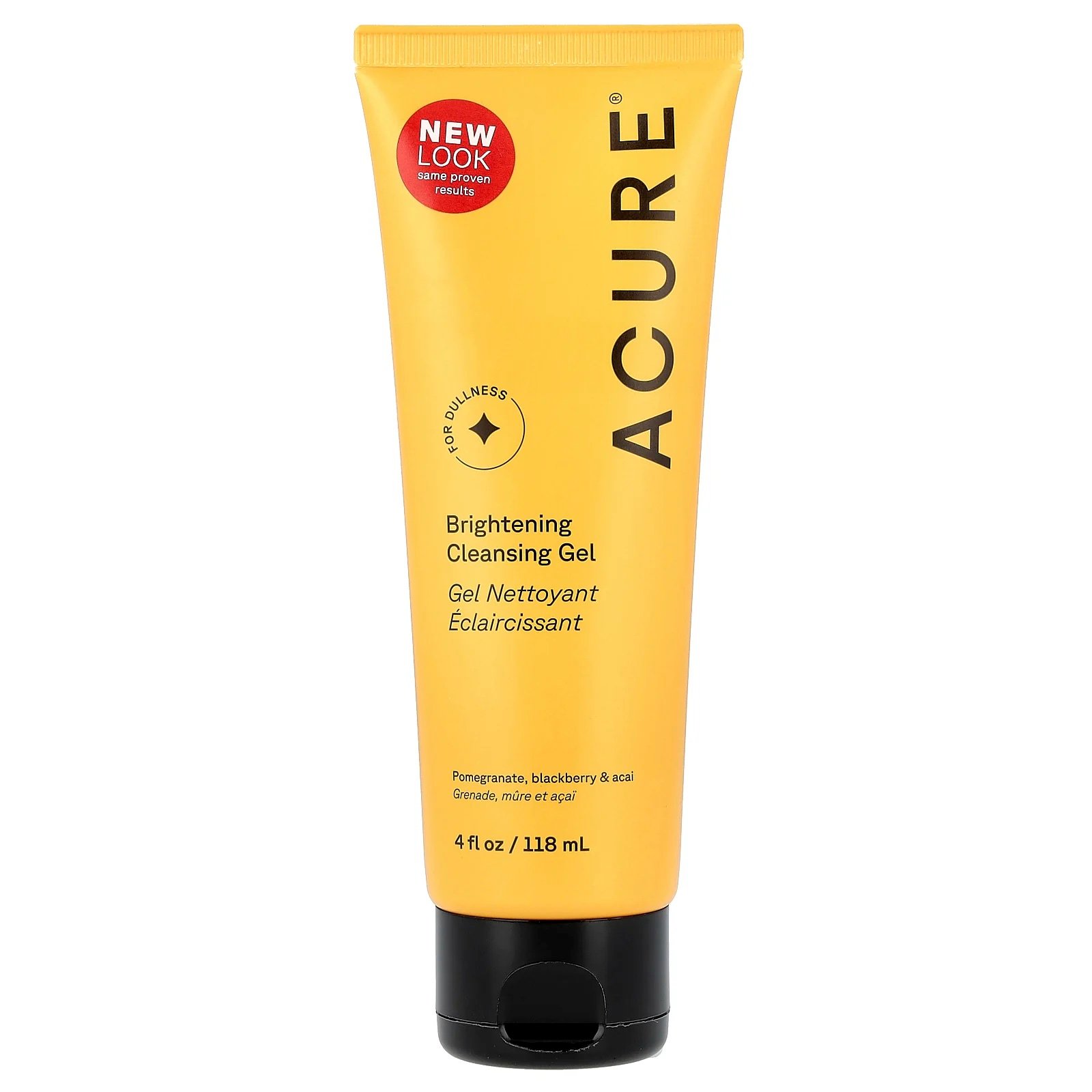 img_5862 ACURE- CLEANSING GEL جل التنظيف المفتح للبشرة من أكور، برائحة الرمان والتوت الأسود والآساي، 4 أونصة سائلة (118 مل) - الصورة 1