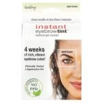 GODEFROY- DARK BROWN غودفرويINSTANT EYEBROW TINT، بني داكن، مجموعة مكونة من 3 قطع