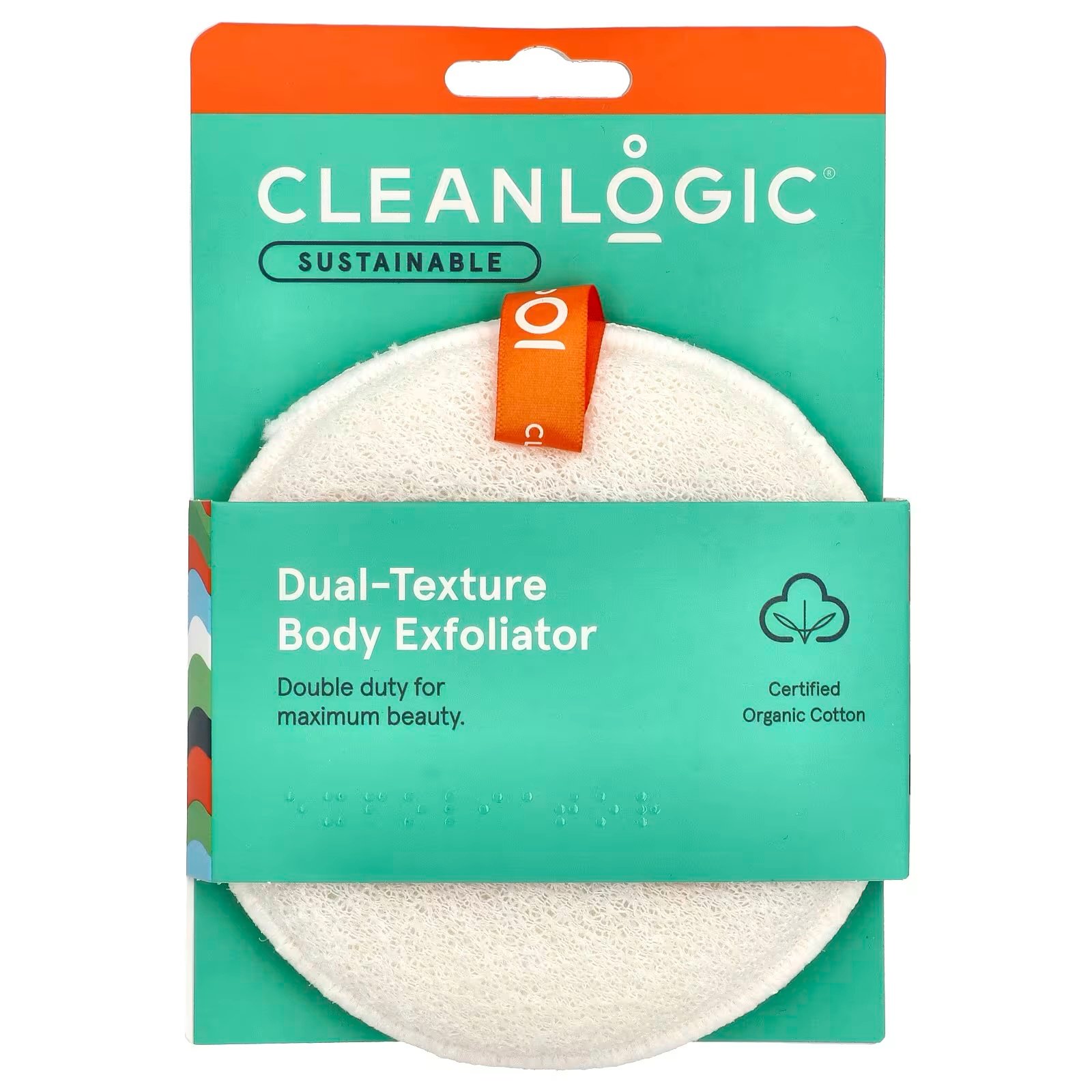 img_8245 CLEANLOGIC- مقشر الجسم كلينلوجيك المستدام ذو الملمس المزدوج، عبوة واحدة - الصورة 1