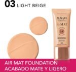 ⁦BOURJOIS- 03 LIGHT BEIGE بورجوا، كريم أساس إير مات 24 ساعة، 30 مل⁩ - الصورة ⁦2⁩