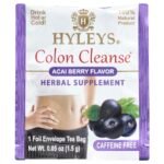 ⁦HYLEYS- هايلايز تيز شراب تنظيف القولون، بنكهة توت الأساي، خالٍ من الكافيين، 25 كيس شاي مغلف بالقصدير، 1.32 أونصة (37.5 جم)⁩ - الصورة ⁦3⁩