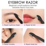 ⁦PINK FACE&EYEBROW RAZOR- ماكينة حلاقة الوجه والحواجب بمقبض طويل وشفرة أمان⁩ - الصورة ⁦3⁩