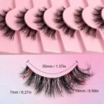 ⁦LASHES-BO8 7 أزواج من الرموش الصناعية الكثيفة والناعمة والطبيعية والمتشابكة والمطولة المصنوعة من شعر المنك الصناعي⁩ - الصورة ⁦4⁩