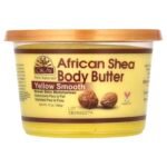 OKAY PURE NATURALS- زبدة الجسم بزبدة الشيا الأفريقية من أوكي بيور ناتشورالز، لون أصفر ناعم، 13 أونصة (368 غرام)