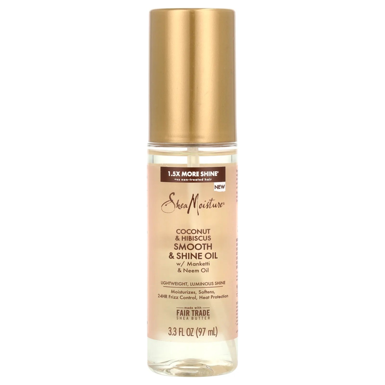 img_1378 SHEA MOISTURE- زيت شيا مويستشر لتنعيم وتفتيح البشرة، بجوز الهند والكركديه، 97 مل (3.3 أونصة سائلة) - الصورة 1