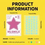 ⁦MLSMILE- ملسمايل – لصقات حبوب الوجه بشكل نجمة مبتسمة، 5 ألوان⁩ - الصورة ⁦4⁩