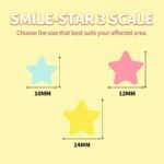 ⁦MLSMILE- ملسمايل – لصقات حبوب الوجه بشكل نجمة مبتسمة، 5 ألوان⁩ - الصورة ⁦3⁩