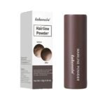 LAKERAIN- DARK BROWN #4 بودرة لاكيرين لتغطية جذور الشعر وخط الشعر، مقاومة للماء، مع إسفنجة للتطبيق، درجة #4 بني داكن، 1.8 جم