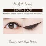 ⁦MQNY- 03 BROWN BLACK قلم تحديد العيون المقاوم للماء من ماكوين، بفرشاة رفيعة⁩ - الصورة ⁦2⁩