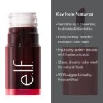 ⁦ELF- PINK POSITIVE إي.إل.إف. صبغة خدود شفافة قابلة للبناء للشفاه والخدين، بينك بوزيتيف، 0.22 أونصة سائلة (6.5 مل)⁩ - الصورة ⁦8⁩