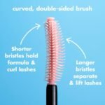 ⁦ELF- PITCH BLACK 9.2g إي.إل.إف. ماسكارا Lash ’N Roll® لتجعيد ورفع الرموش، أسود داكن للغاية، 0.32 أونصة (9.5 غرام)⁩ - الصورة ⁦5⁩