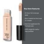 ⁦ELF- LIGHT BEIGE كونسيلر كامو من إي إل إف يدوم حتى 16 ساعة، درجة بيج فاتح، 0.2 أونصة سائلة (5.9 مل)⁩ - الصورة ⁦7⁩