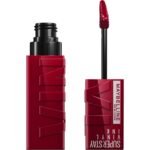 MAYBELLINE- 55 ROYAL مايبيلين سوبر ستاي فينيل إنك أحمر شفاه سائل طويل الثبات، درجة اللون “رويال”، ٤٫٢ مل