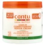 CANTU-كانتو بزبدة الشيا كريم ترميم وترطيب يُترك على الشعر، للشعر المجعد والملتف والمموج، 453 جم